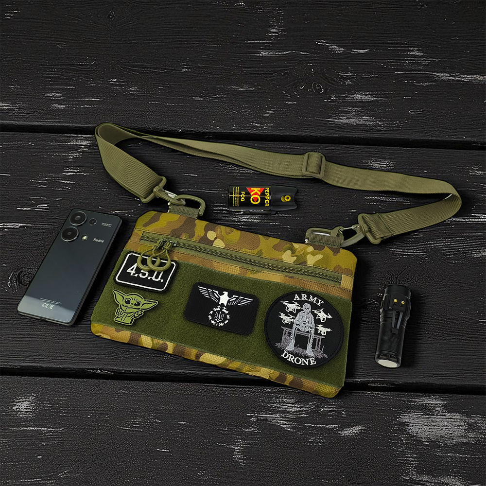 Молодежная тактическая сумка для патчей на плечо с 4 карманами multicam