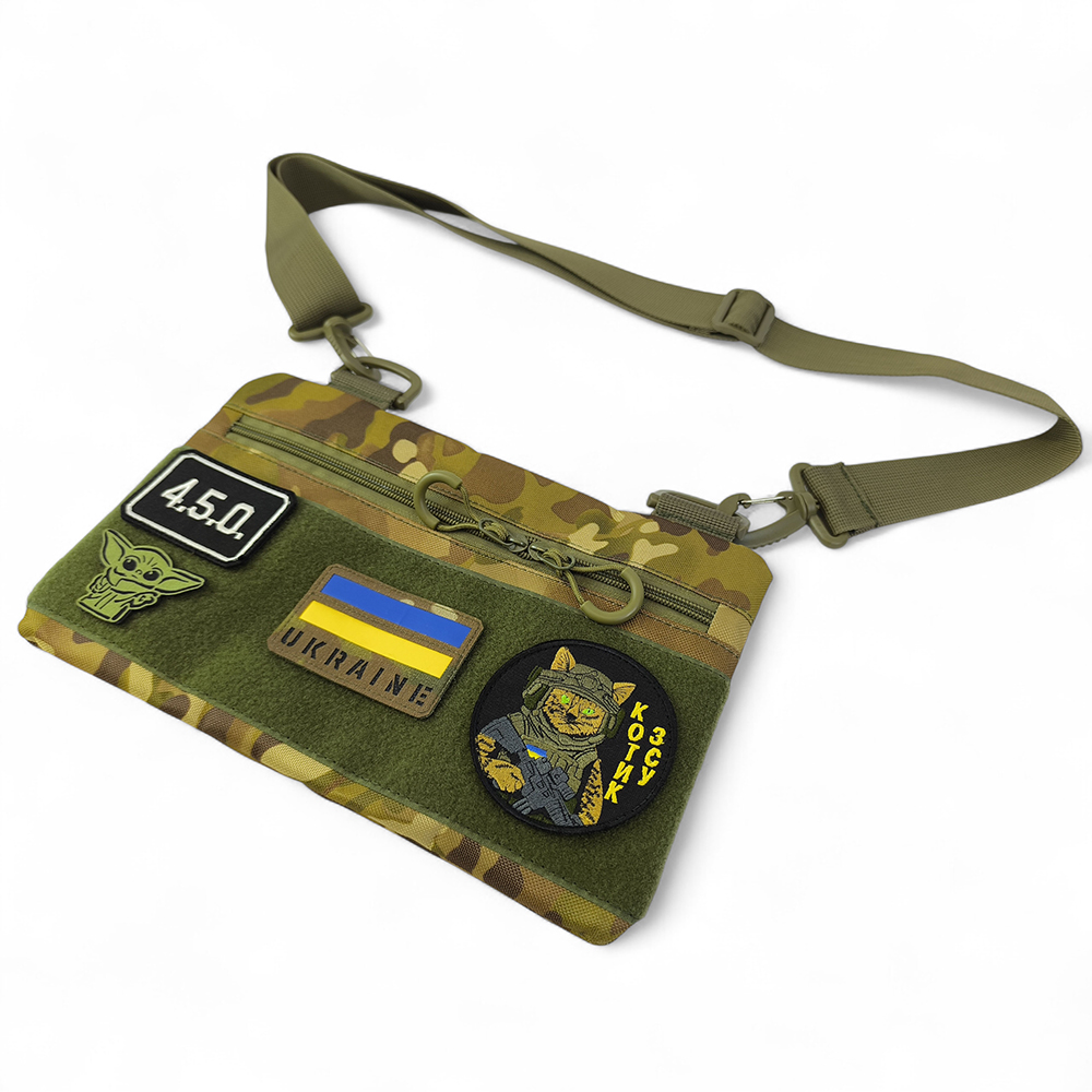 Молодежная тактическая сумка для патчей на плечо с 4 карманами multicam