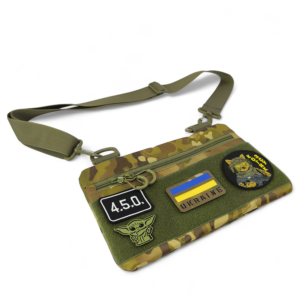 Молодежная тактическая сумка для патчей на плечо с 4 карманами multicam