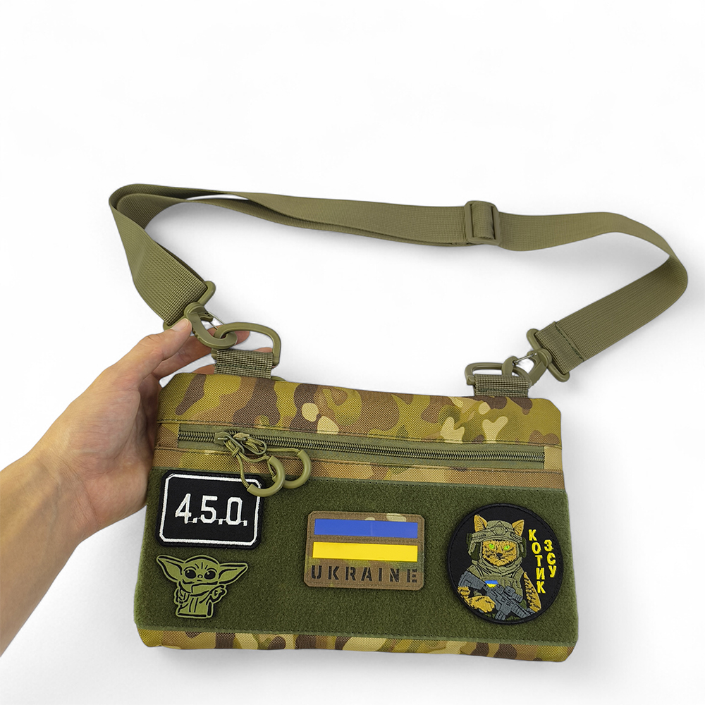 Молодежная тактическая сумка для патчей на плечо с 4 карманами multicam
