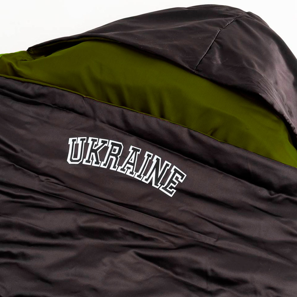 Спальный мешок тактический теплый спальный с чехлом, туристический зимний. Цвет: черный