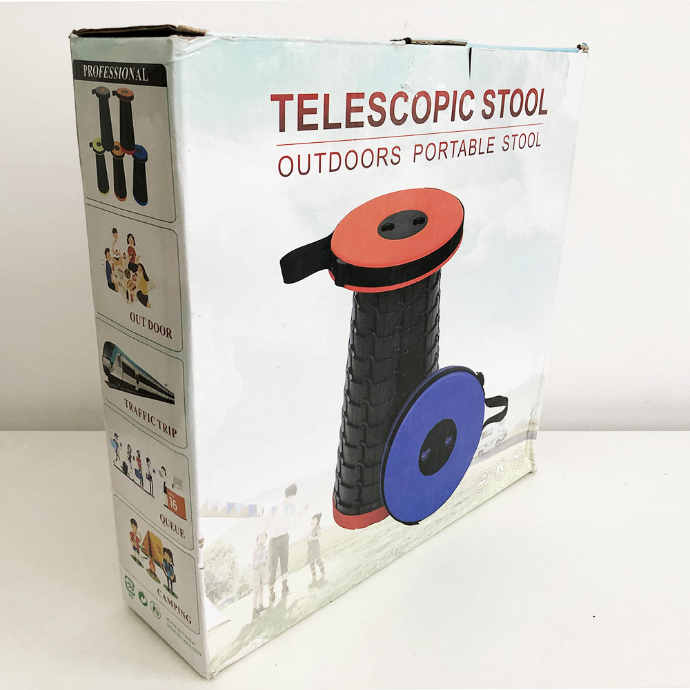 Раскладной стул, складной табурет Retractable Stool. Цвет: оранжевый