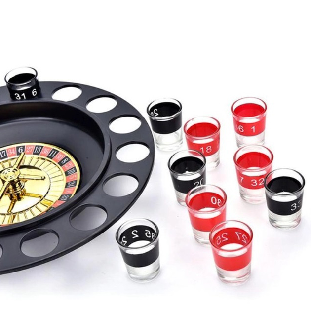 Алкогольная рулетка с рюмками игровой набор 