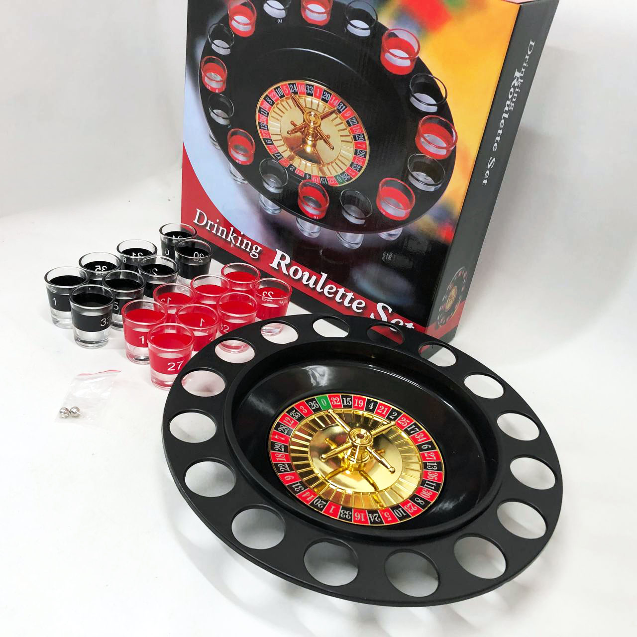 Алкогольная рулетка с рюмками игровой набор 
