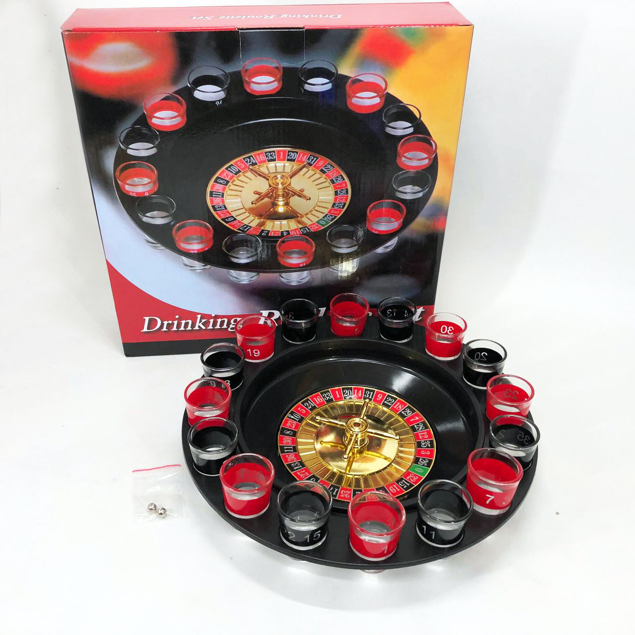 Алкогольная рулетка с рюмками игровой набор 