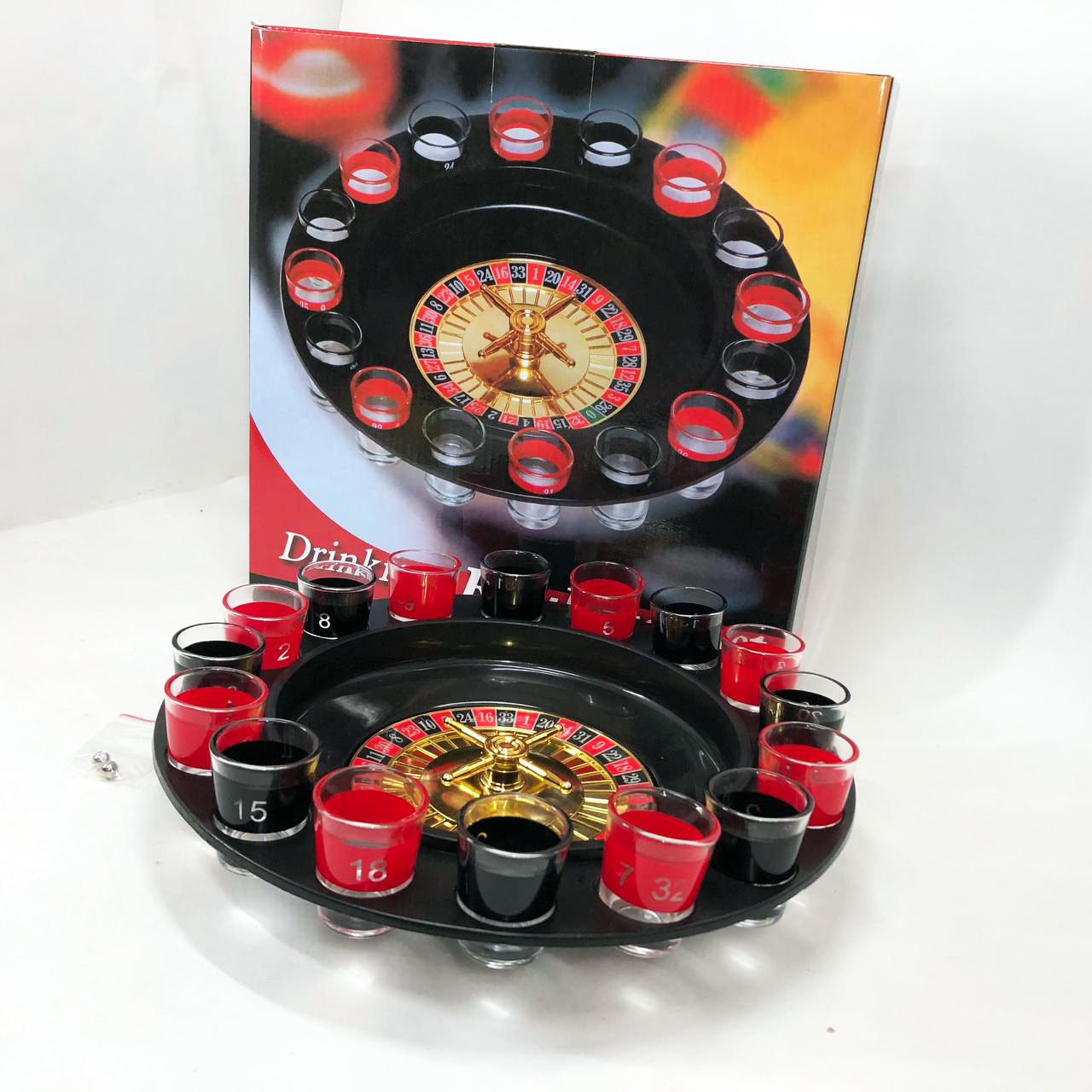 Алкогольная рулетка с рюмками игровой набор 