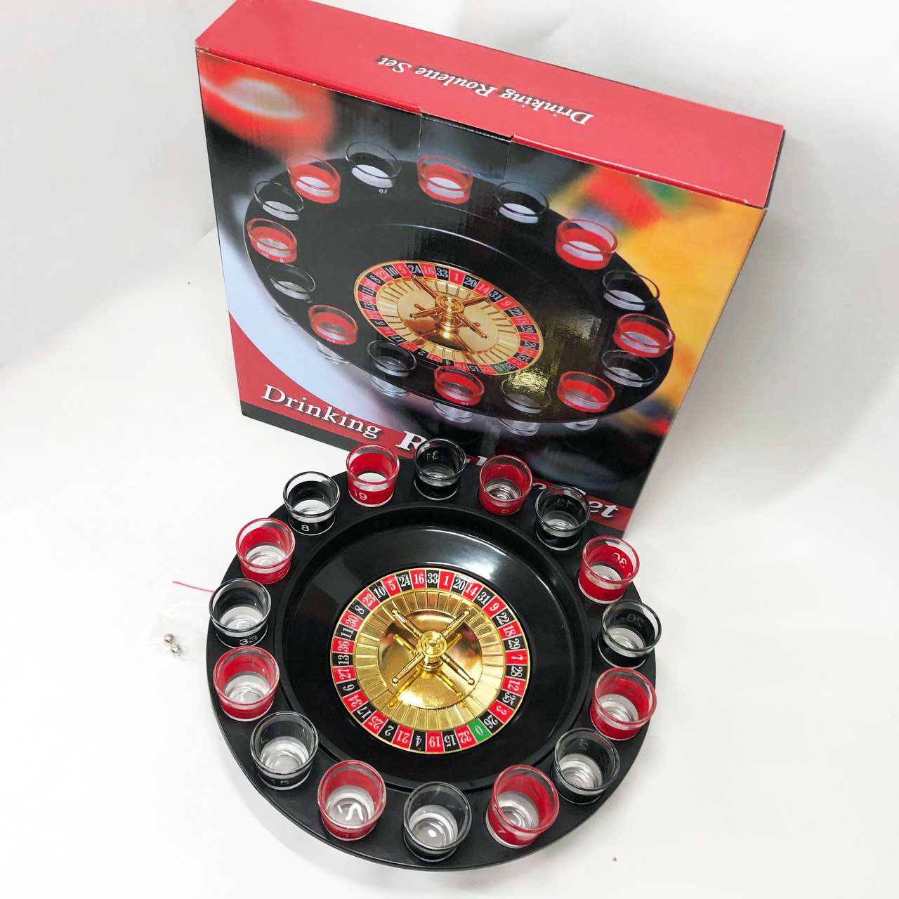 Алкогольная рулетка с рюмками игровой набор 