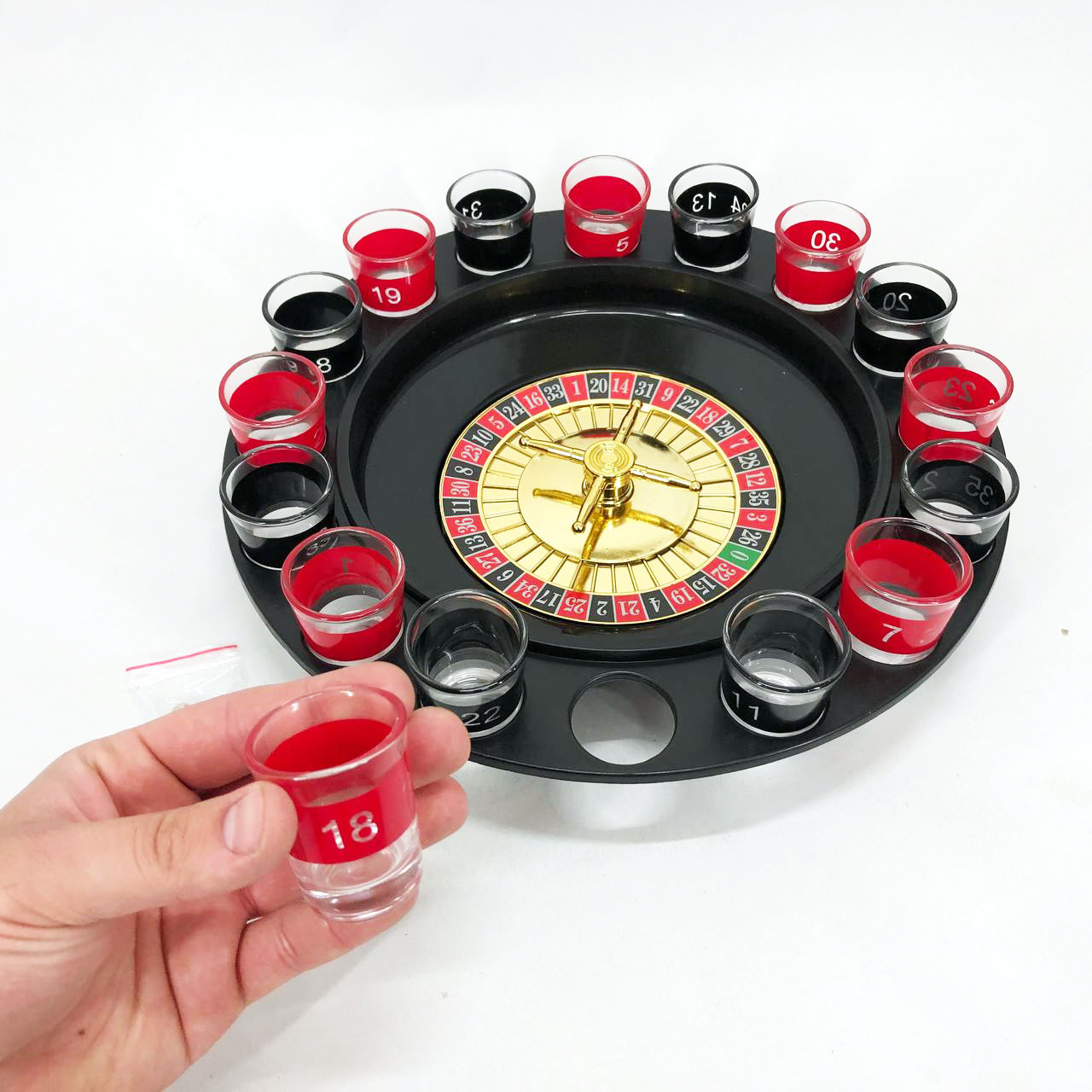 Алкогольная рулетка с рюмками игровой набор 