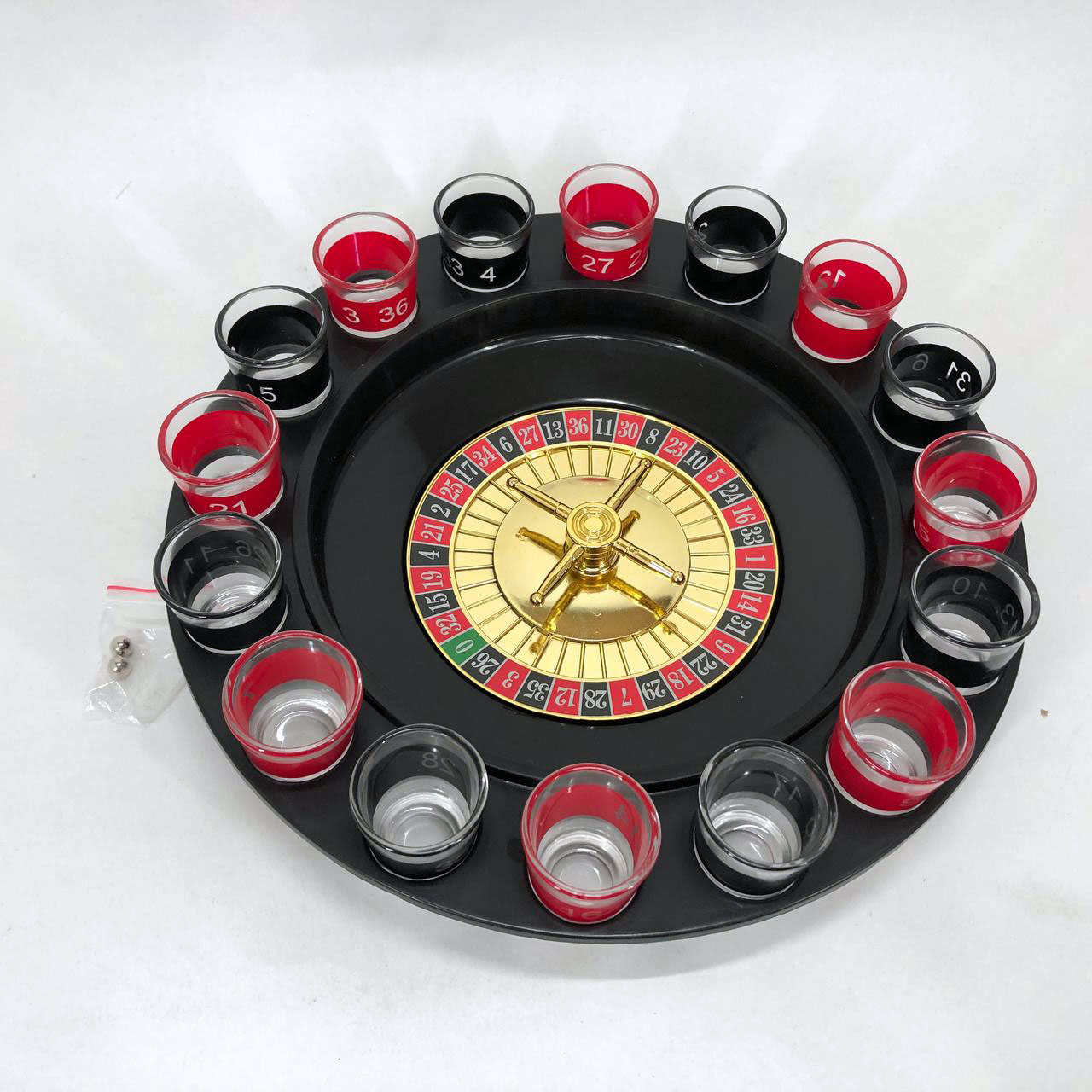 Алкогольная рулетка с рюмками игровой набор 
