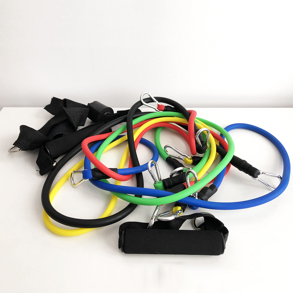 Эспандер резина для зарядок exercise pipe, эспандер резиновый жгут упражнения, Фитнес резинки 5 в 1