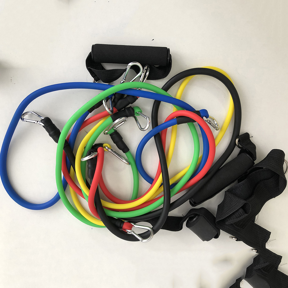 Эспандер резина для зарядок exercise pipe, эспандер резиновый жгут упражнения, Фитнес резинки 5 в 1