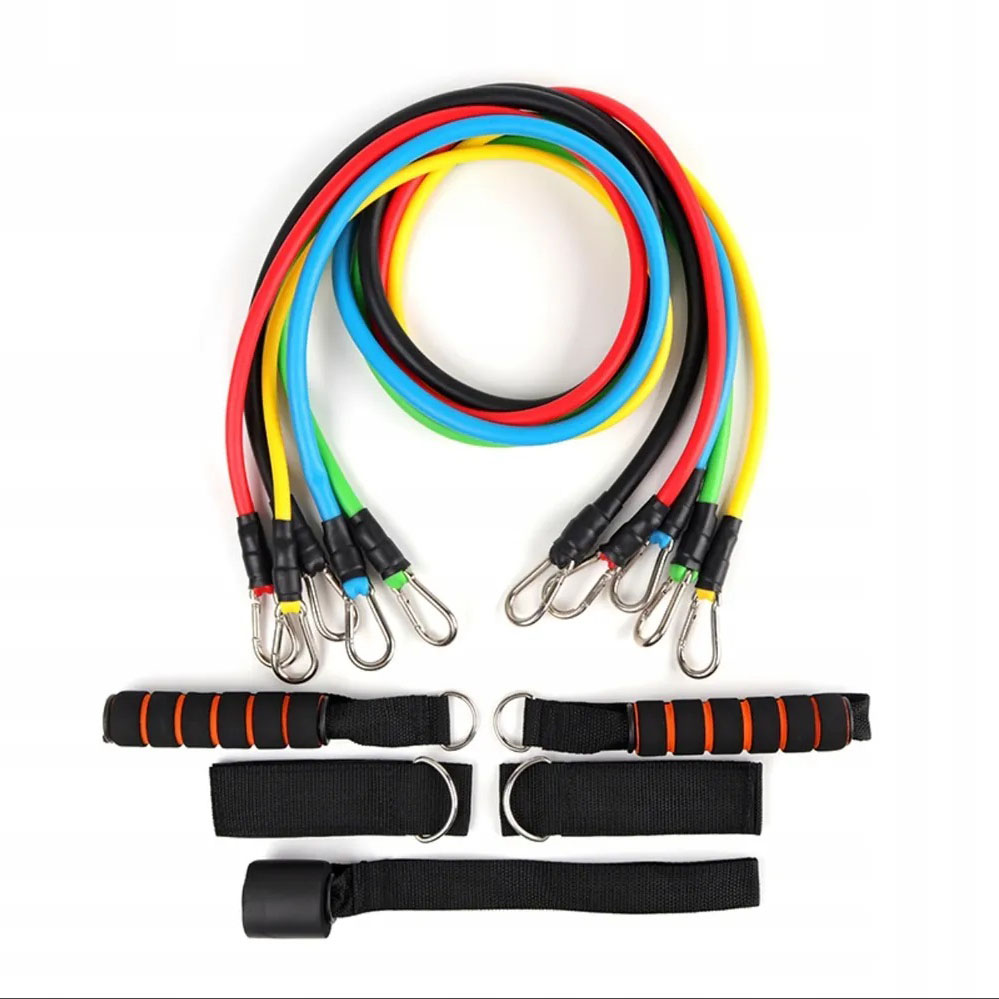Эспандер резина для зарядок exercise pipe, эспандер резиновый жгут упражнения, Фитнес резинки 5 в 1