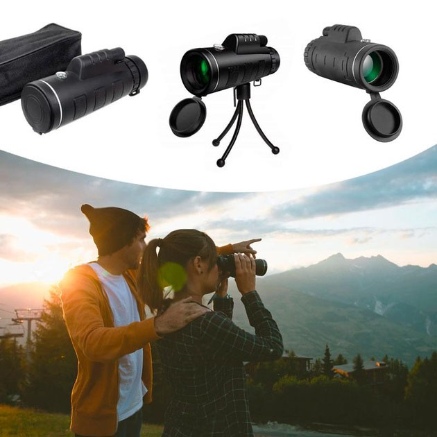 Монокуляр UN-3012 40X60 сверхмощный легкий компактный с двойной фокусировкой