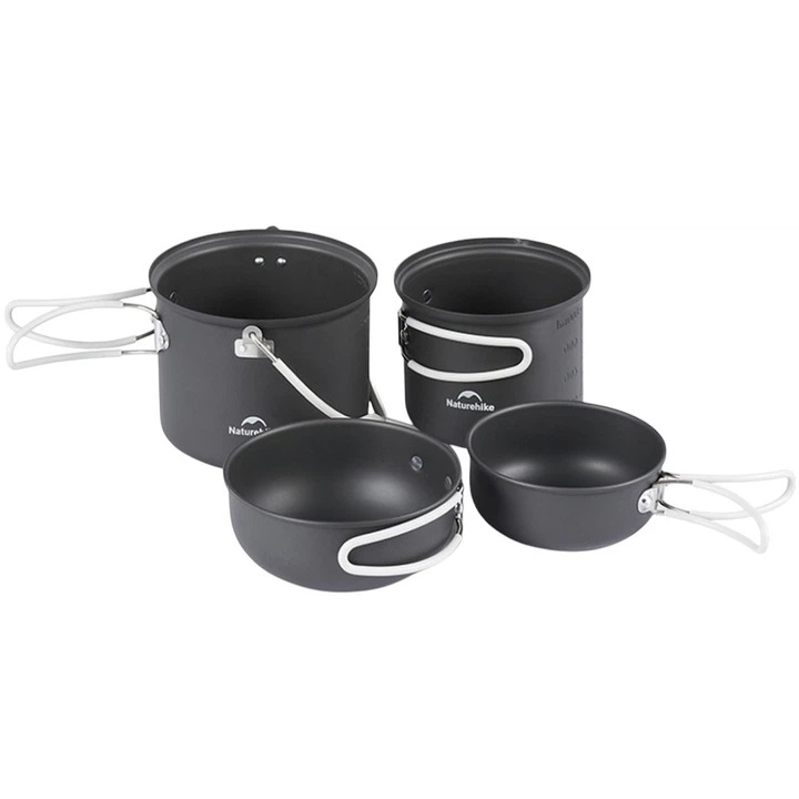 Набор посуды Naturehike NH18T018-G 2 кастрюли, 2 крышки