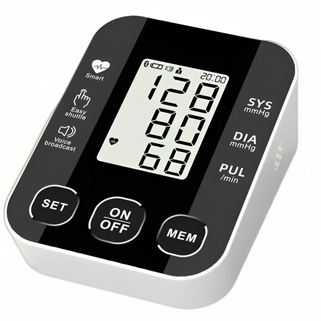 Автоматический тонометр для измерения давления с работой от батареек USB ЖК-дисплеем индикатором заряда