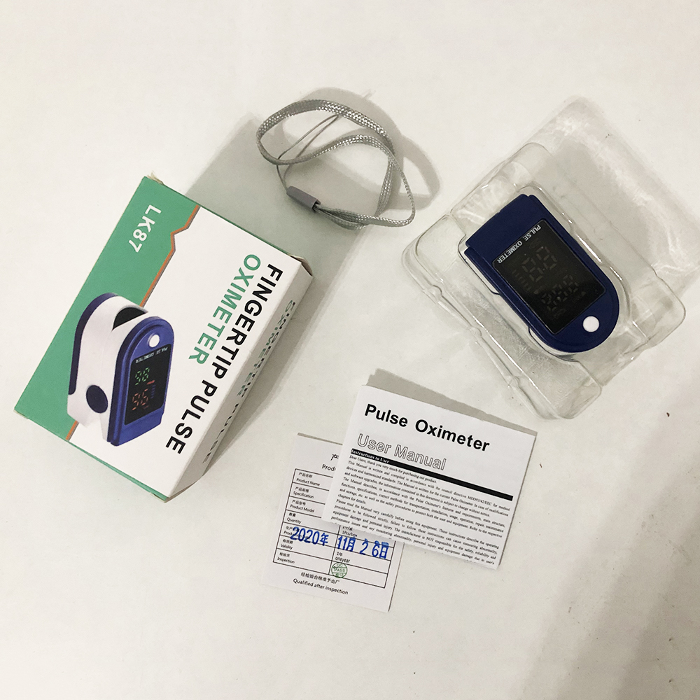 Пульсоксиметр Fingertip pulse oximeter LK87, Пульсоксиметр для измерения пульса и сатурации портативный