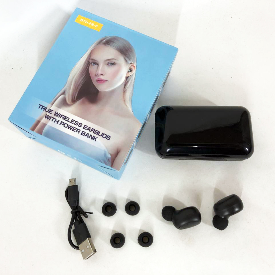 Беспроводные bluetooth наушники True Wireless F9-5 TWS с встроенным Power Bank, вакуумные наушники