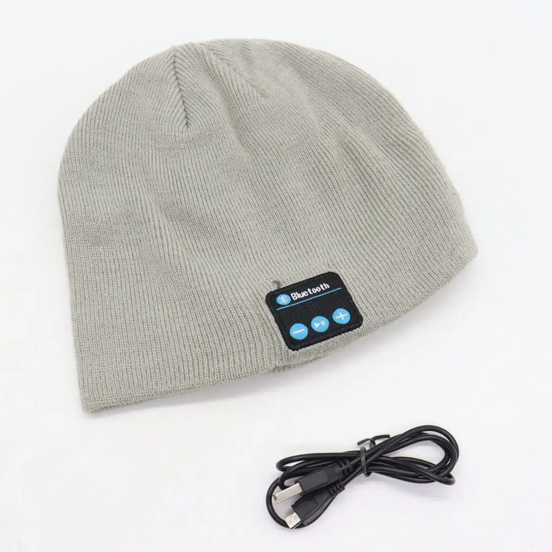 Портативная колонка ШАПКА с bluetooth наушниками SPS Hat BT True. Цвет: серый