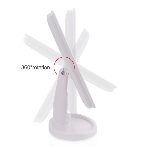 Зеркало для макияжа с 16 LED подсветкой Mirror White, Светящееся зеркало для макияжа. Цвет: белый