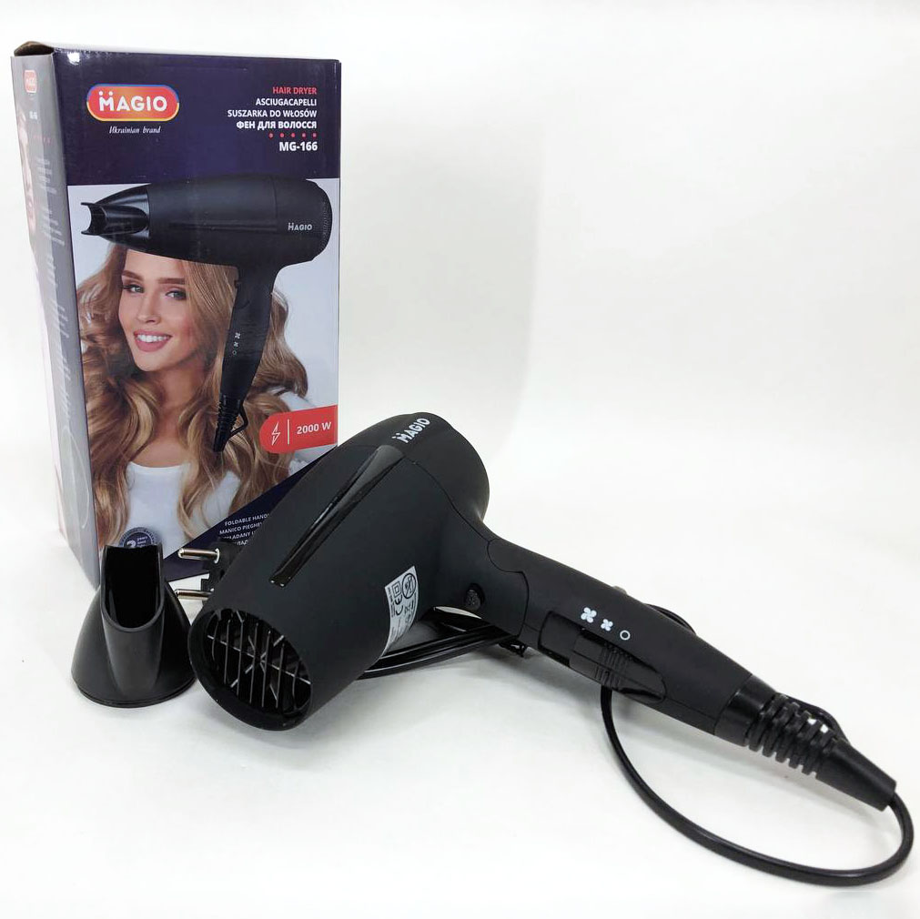 Фен MAGIO MG-166 2 кВт классический фен для волос электрический фен для сушки волос, фены для сушки волос