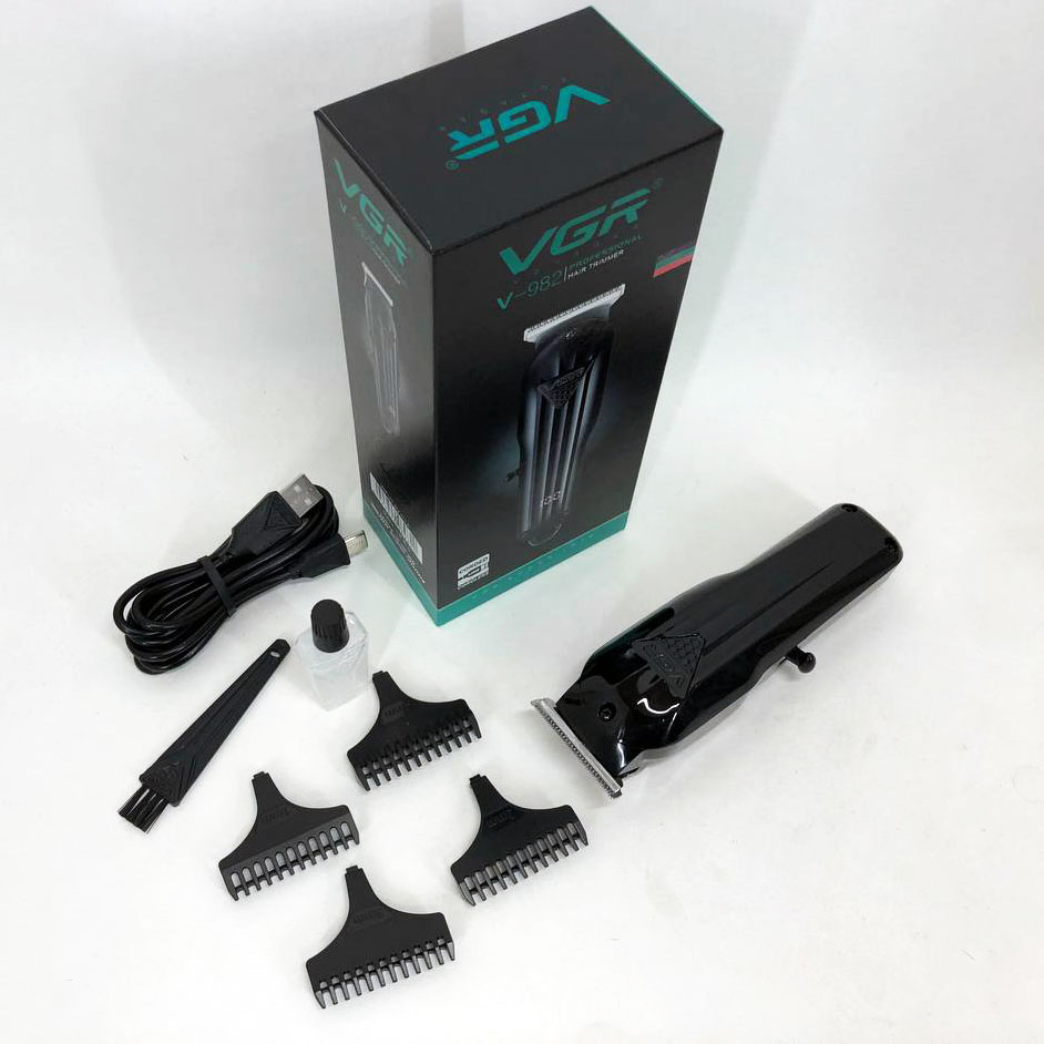 Машинка для стрижки волос VGR V-982 LED Display, профессиональная электробритва, подстригательная машинка