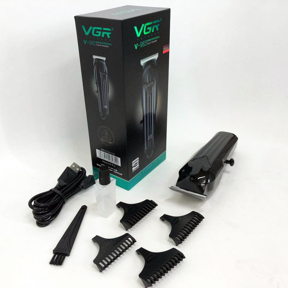 Машинка для стрижки волос VGR V-982 LED Display, профессиональная электробритва, подстригательная машинка