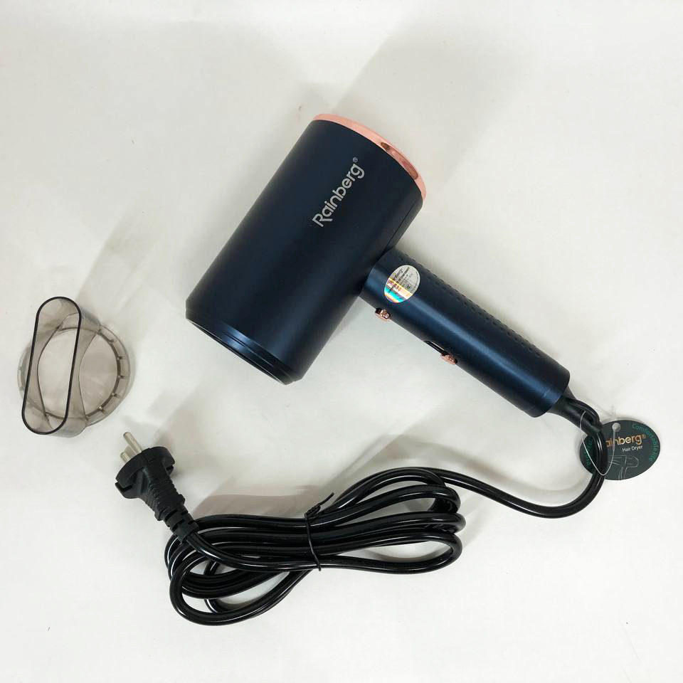 Фен Rainberg RB-2212 8800 W с регуляцией температуры и скорости для сушки и укладки волос. Цвет: синий