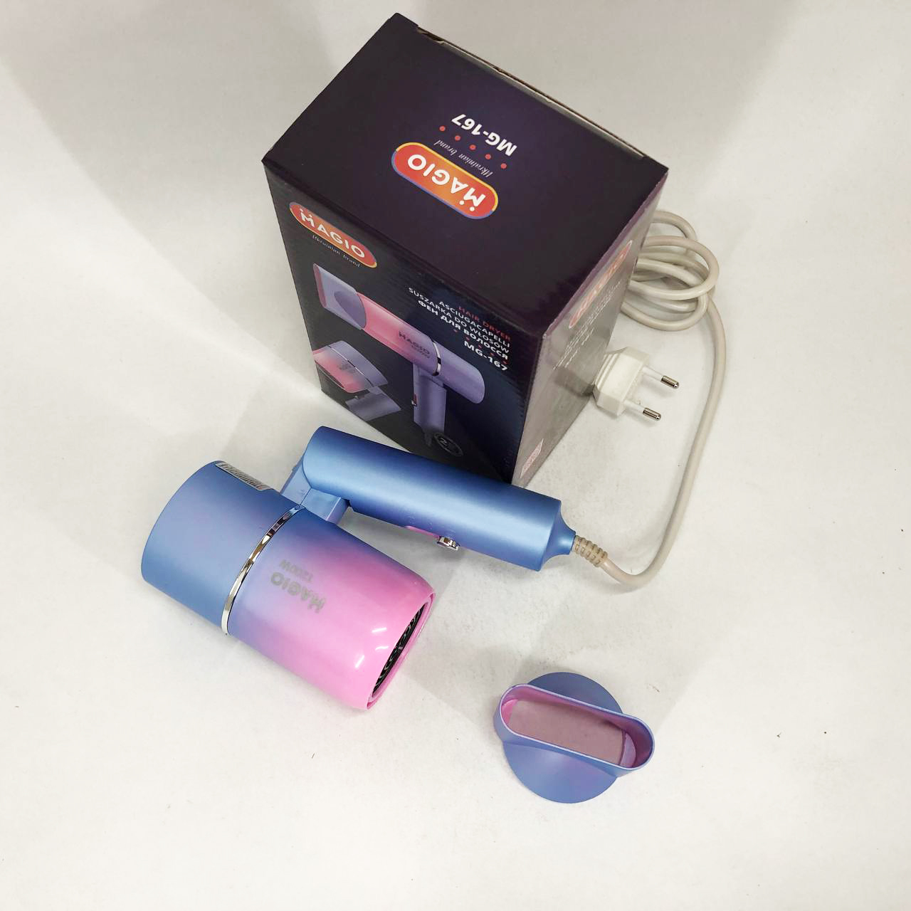 Фен MAGIO MG-167, Электрический фен для сушки волос, Легкий профессиональный фен, Женский фен для волос