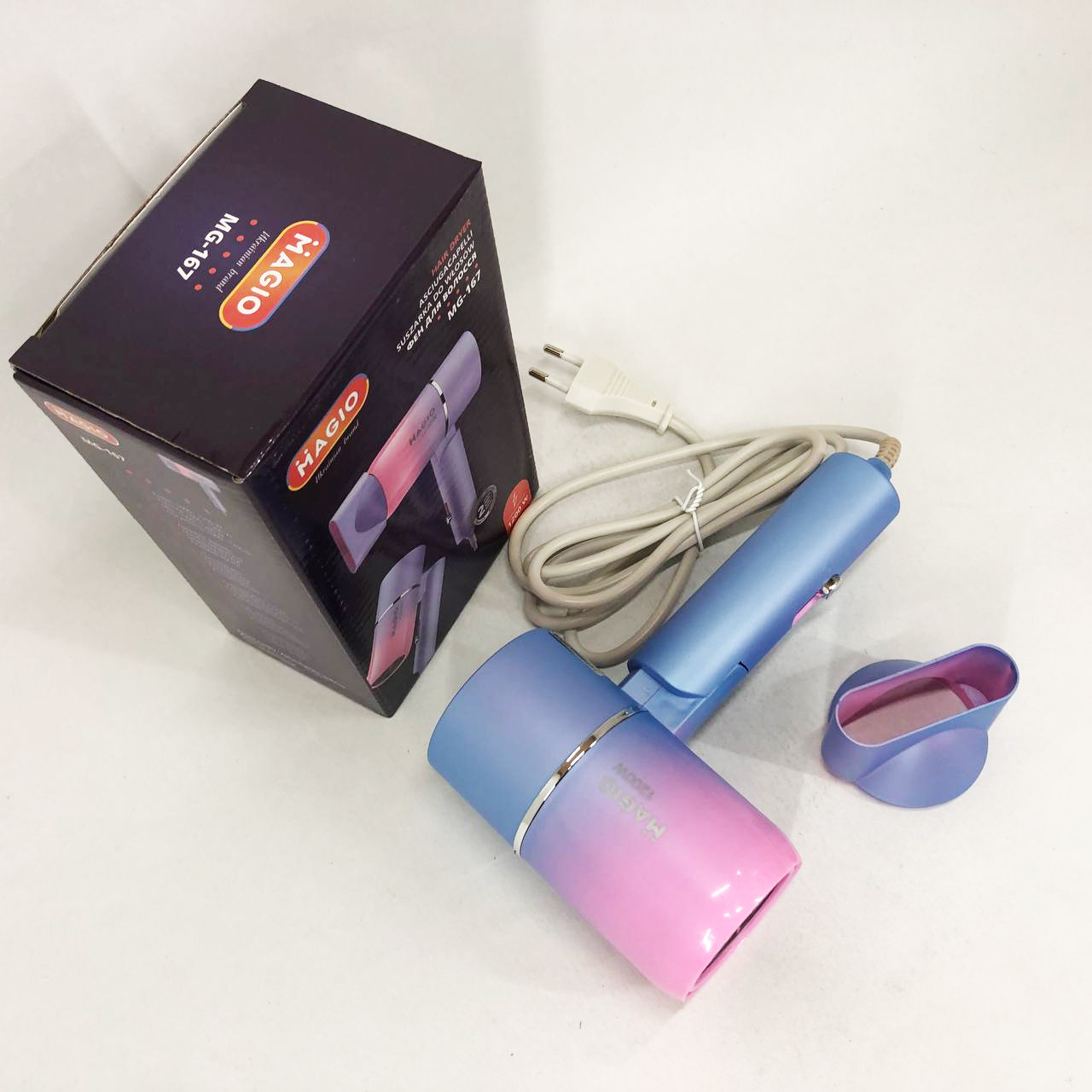 Фен MAGIO MG-167, Электрический фен для сушки волос, Легкий профессиональный фен, Женский фен для волос