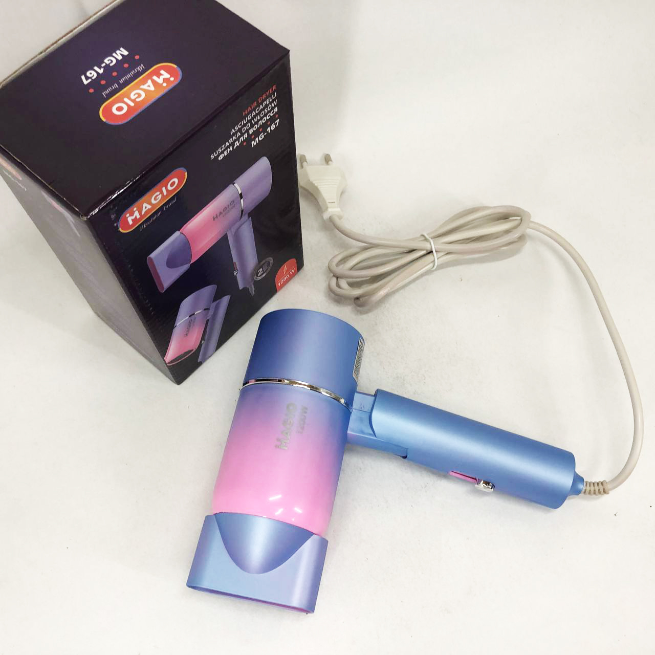 Фен MAGIO MG-167, Электрический фен для сушки волос, Легкий профессиональный фен, Женский фен для волос