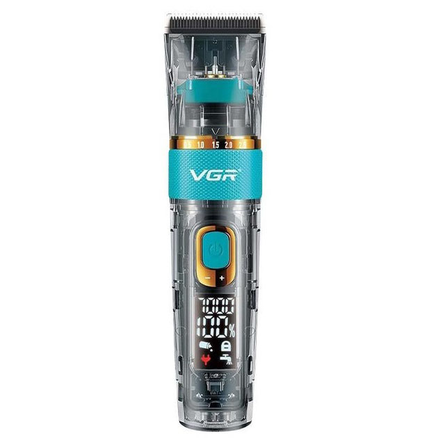 Машинка для стрижки волос и бороды VGR V-695 с LED дисплеем IPX7 влагозащита, Окантовочная машинка
