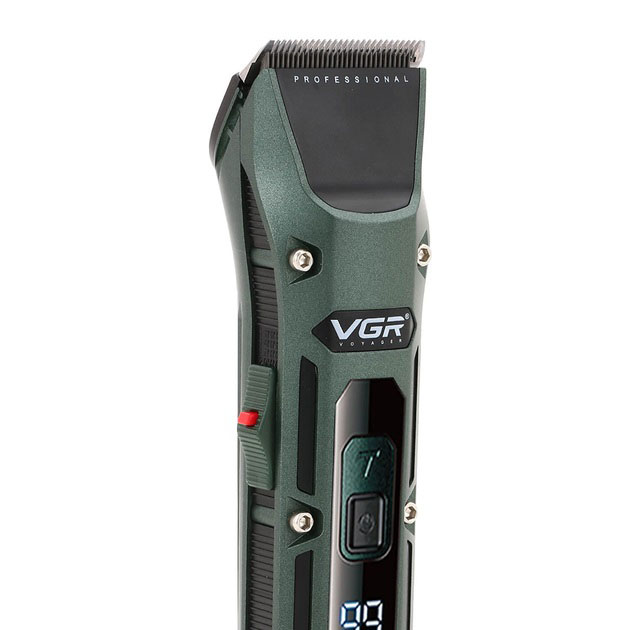 Аккумуляторная беспроводная машинка для стрижки волос VGR V-696 с LED дисплеем и ТУРБО режимом