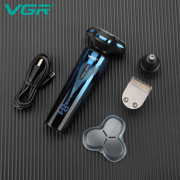 Многофункциональная профессиональная электробритва VGR 3 в 1 V-303: бритва, триммер и стрижка