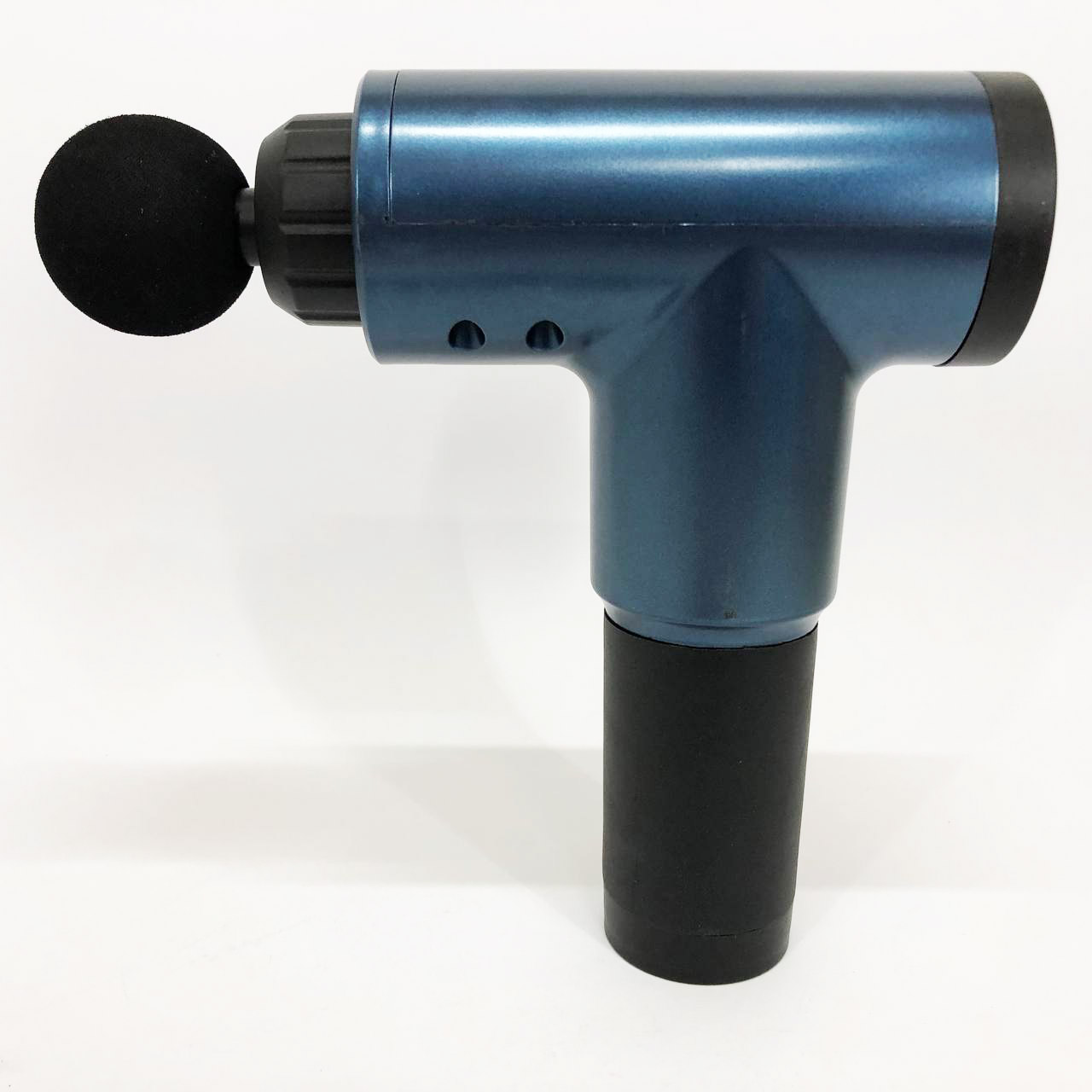 Аккумуляторный массажер Fascial Gun KH-320 портативный ручной ударный мышечный пистолет 4 насадки синий
