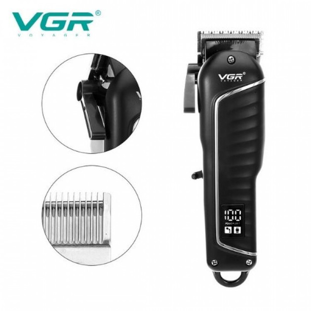 Мощная профессиональная машинка для стрижки VGR V-683 беспроводная, Надежная машинка для стрижки