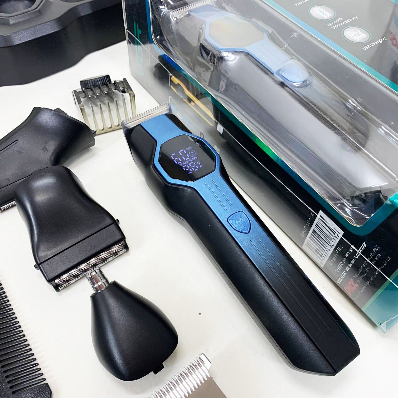 Набор для стрижки VGR V-173 BLUE 13 в 1