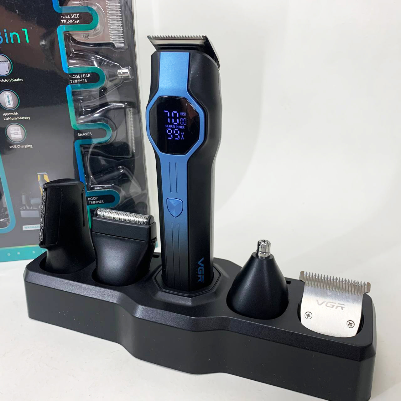 Набор для стрижки VGR V-173 BLUE 13 в 1