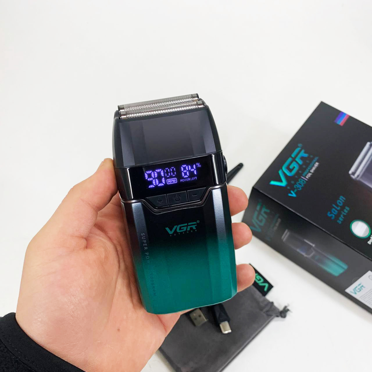 Электробритва VGR V-308 GREEN шейвер