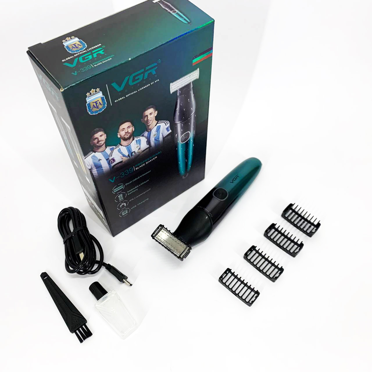 Бритва-триммер для стрижки бороды и усов VGR V-339 GREEN