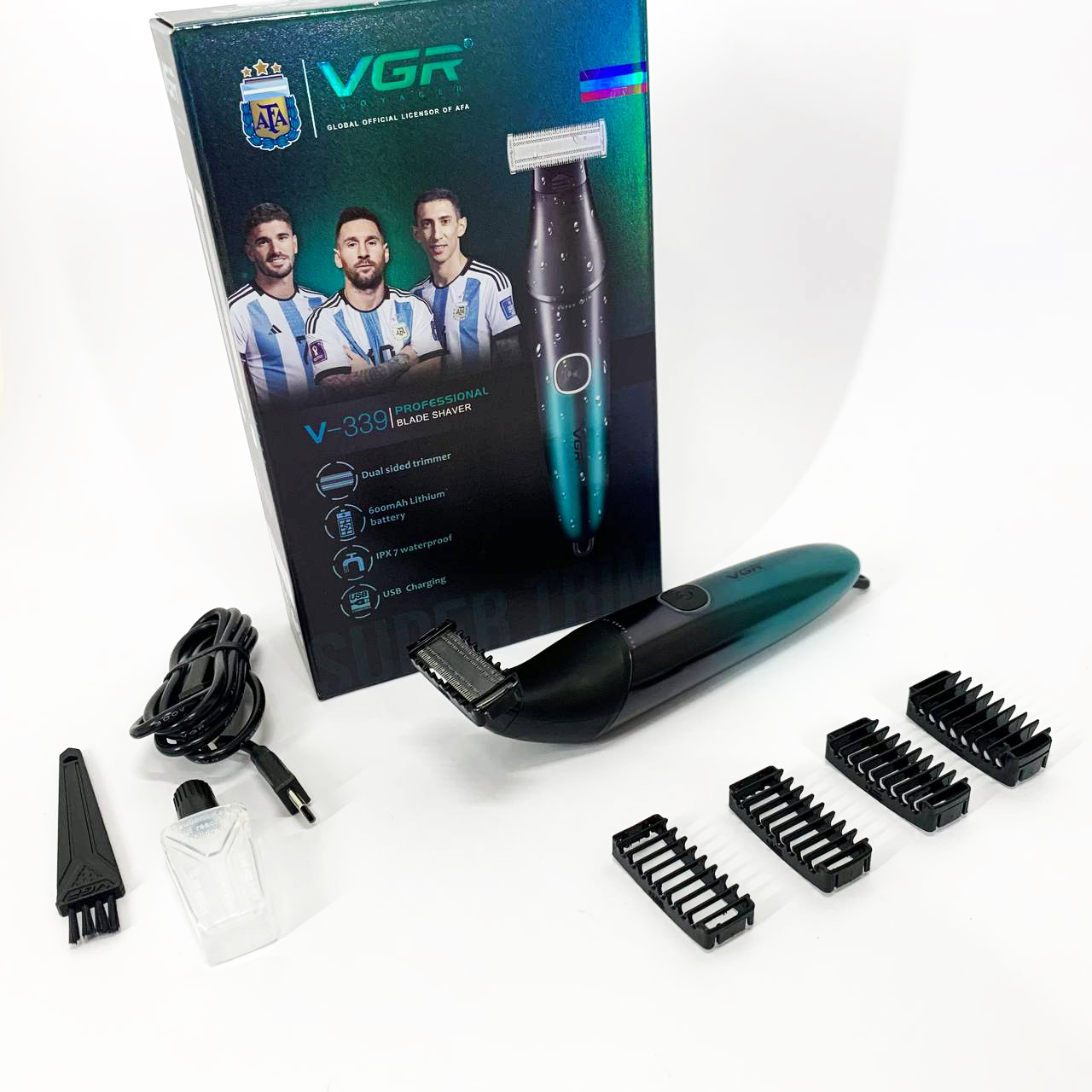 Бритва-триммер для стрижки бороды и усов VGR V-339 GREEN