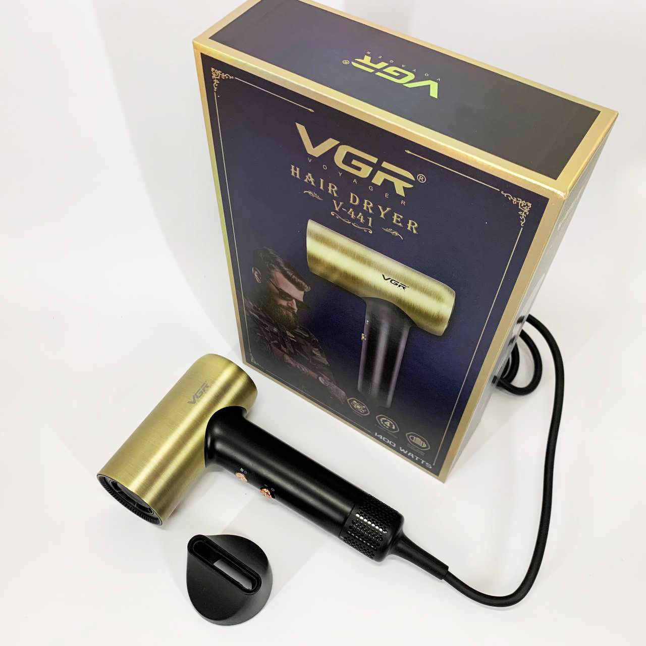 Фен профессиональный VGR V-441 с 3 уровнями обдува и 4 уровнями температуры