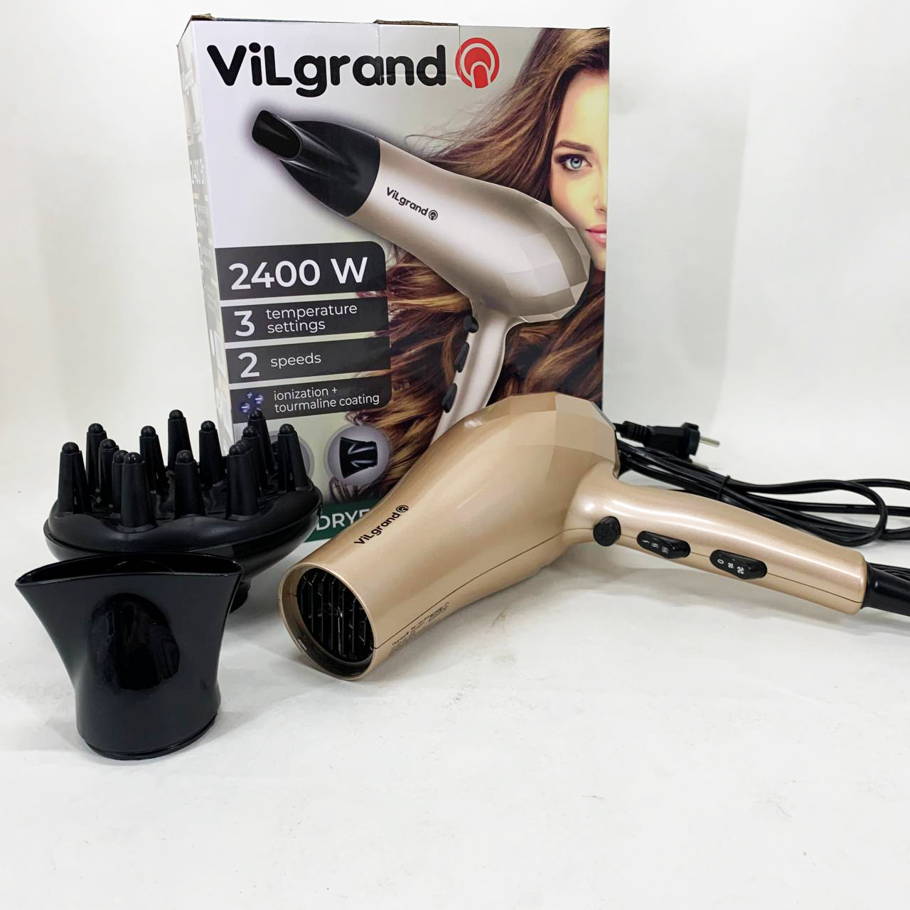 Фен VILGRAND VHD 2424TI. Цвет: бежевый