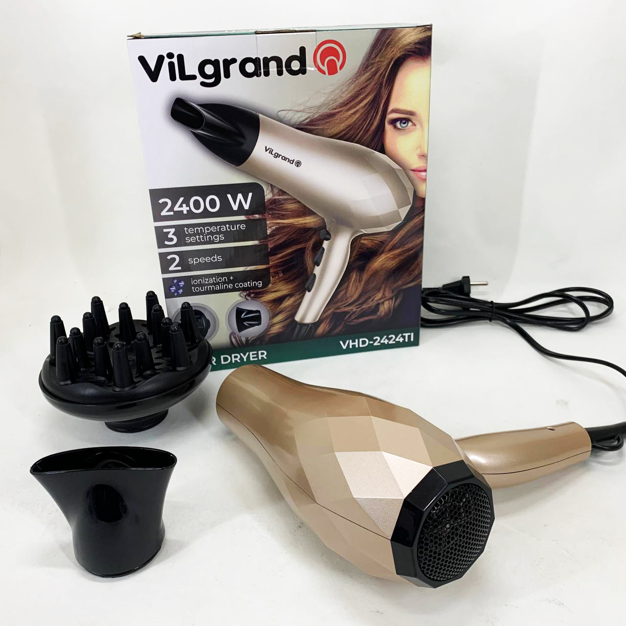 Фен VILGRAND VHD 2424TI. Цвет: бежевый