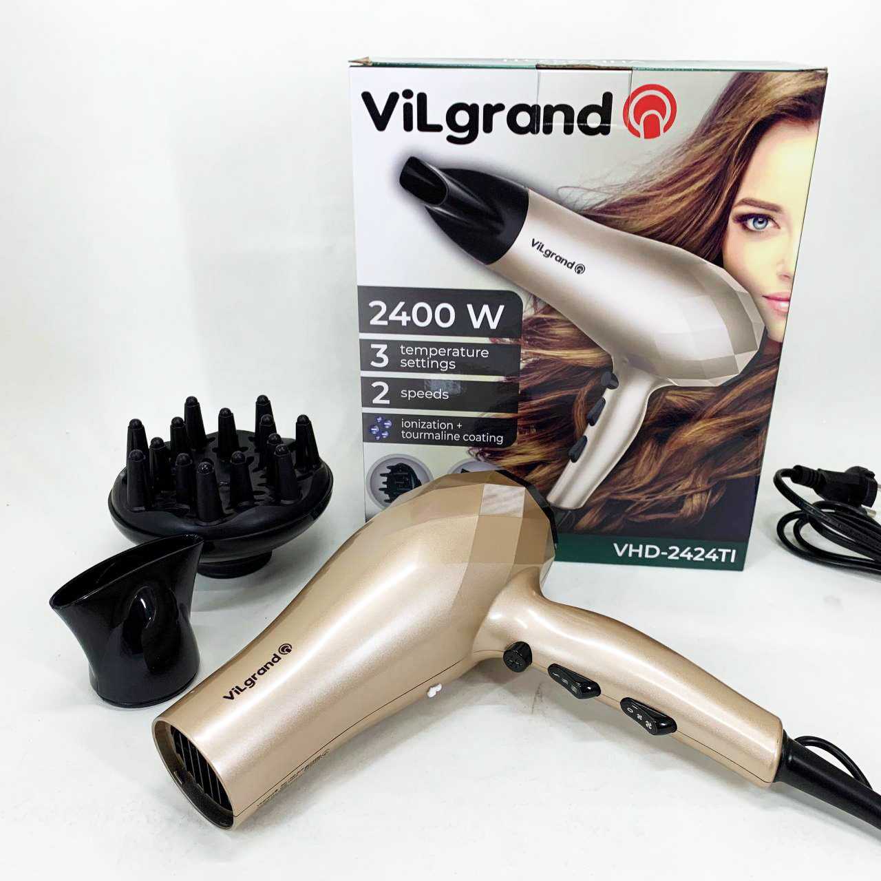 Фен VILGRAND VHD 2424TI. Цвет: бежевый