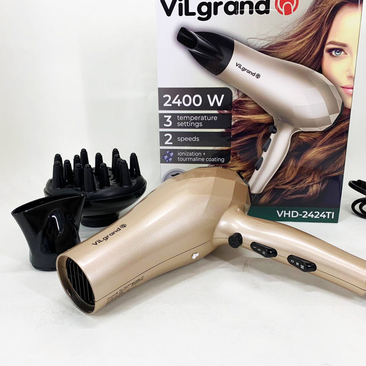 Фен VILGRAND VHD 2424TI. Цвет: бежевый