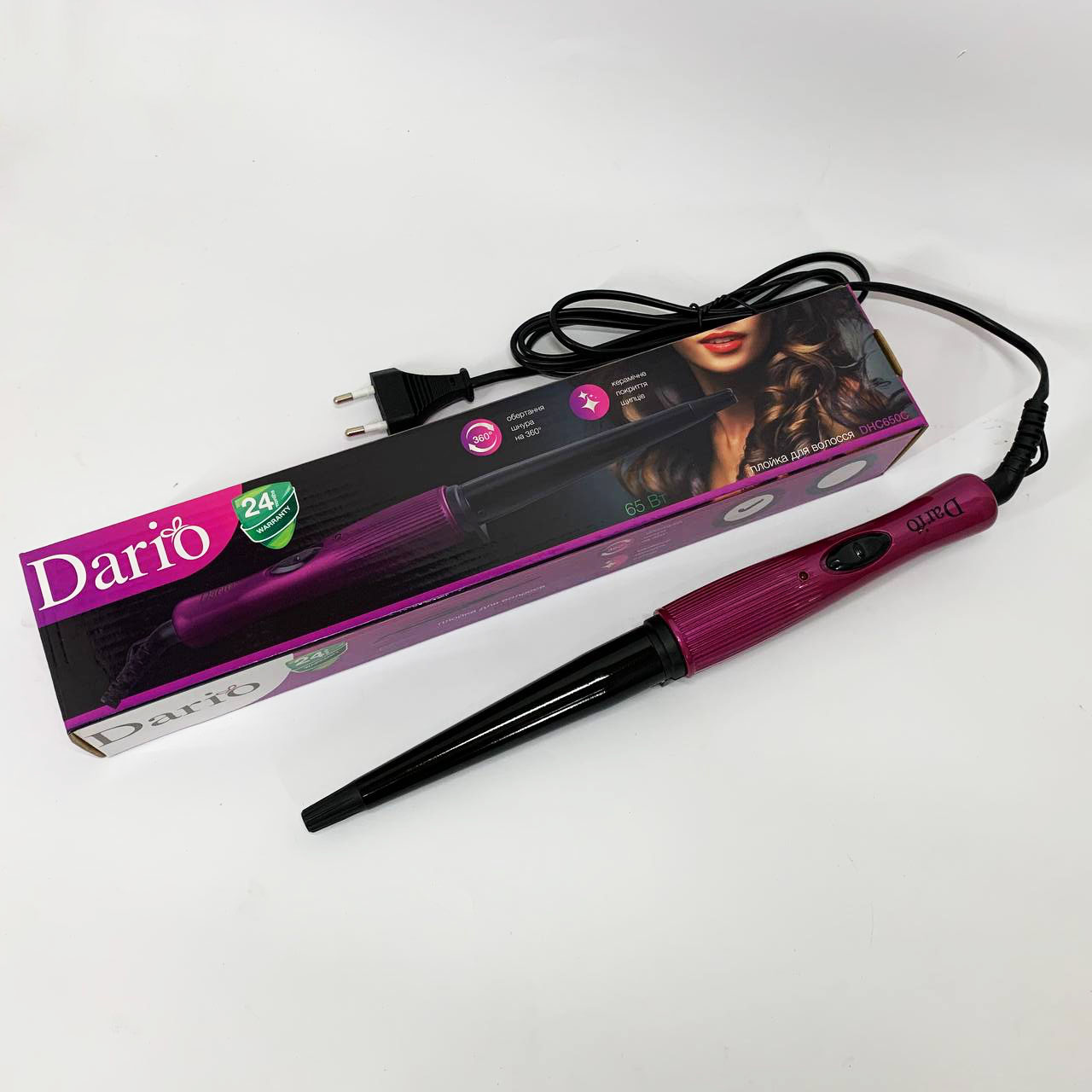 Плойка Dario DHC650C. Цвет: фиолетовый