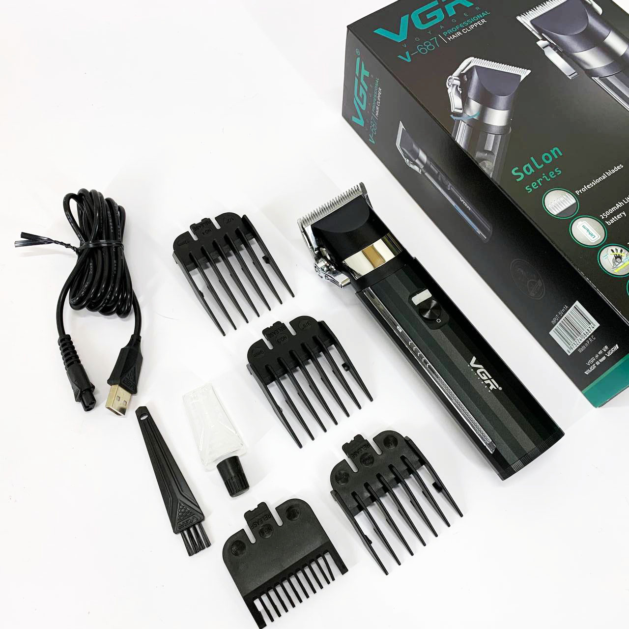 Аккумуляторная машинка для стрижки VGR V-687