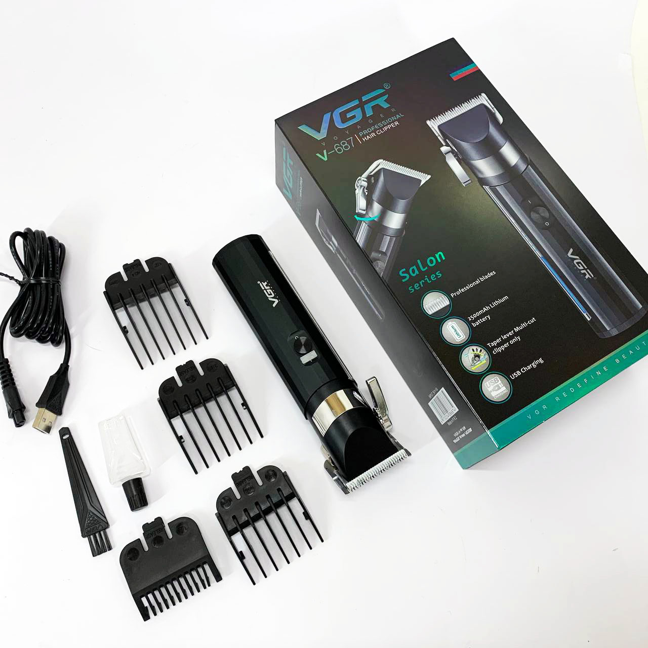 Аккумуляторная машинка для стрижки VGR V-687