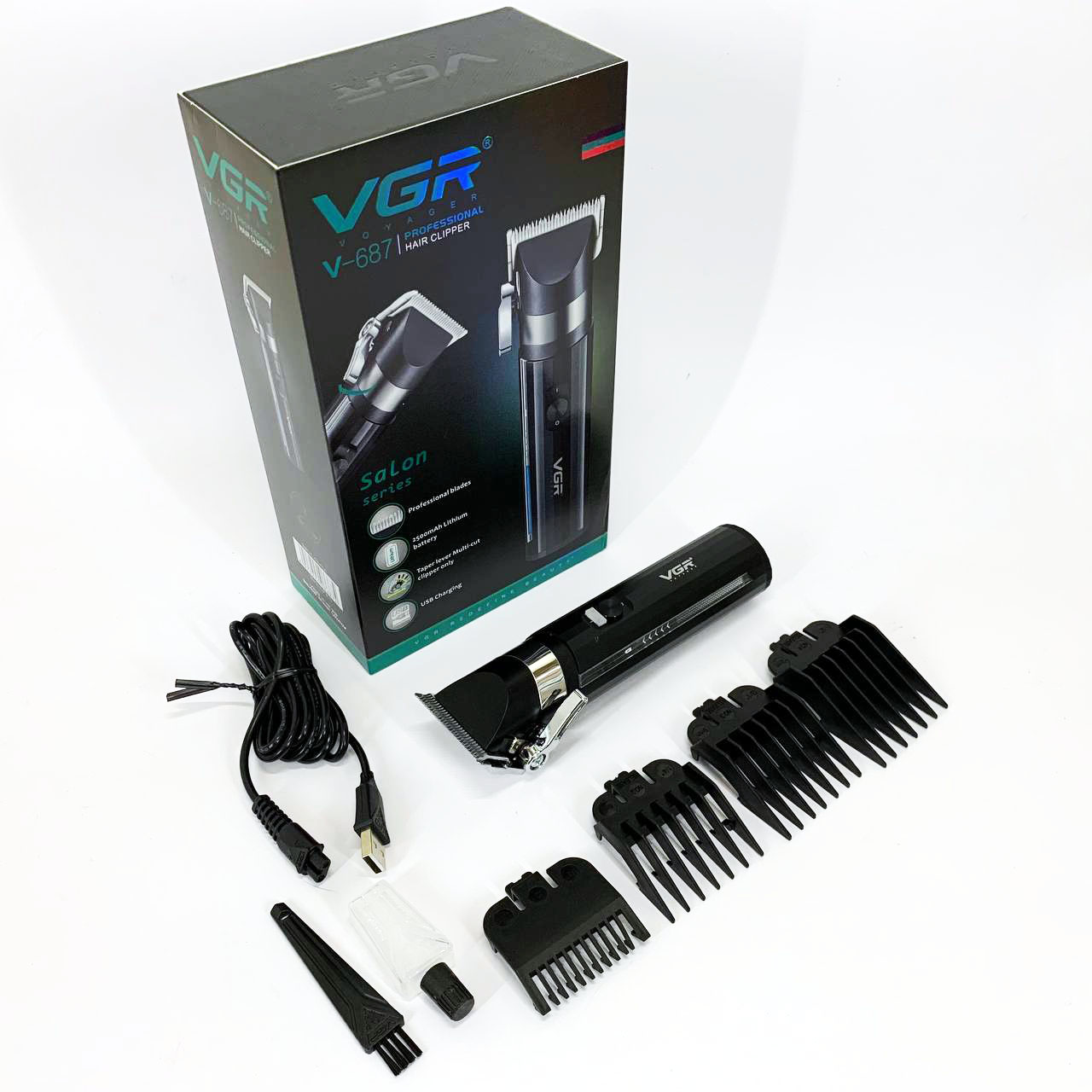 Аккумуляторная машинка для стрижки VGR V-687