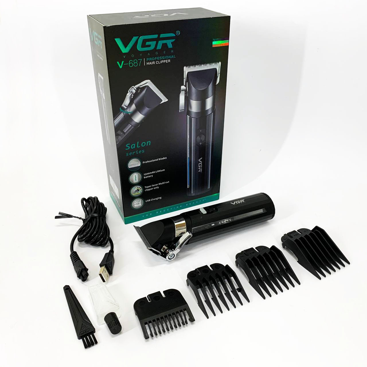 Аккумуляторная машинка для стрижки VGR V-687